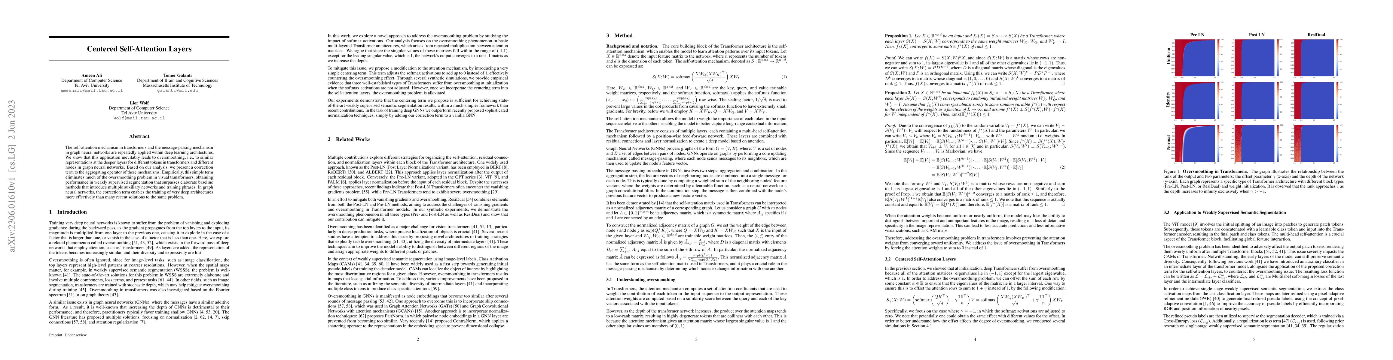Thumbnail for Centered Self-Attention Layers