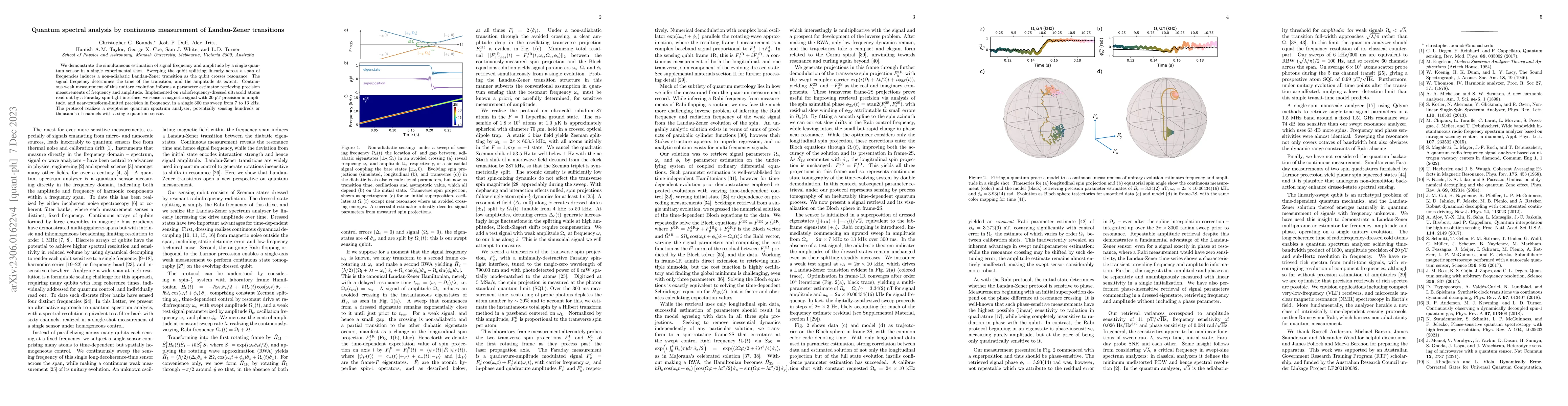 Thumbnail for Quantum spectral analysis by continuous measurement of Landau-Zener
  transitions