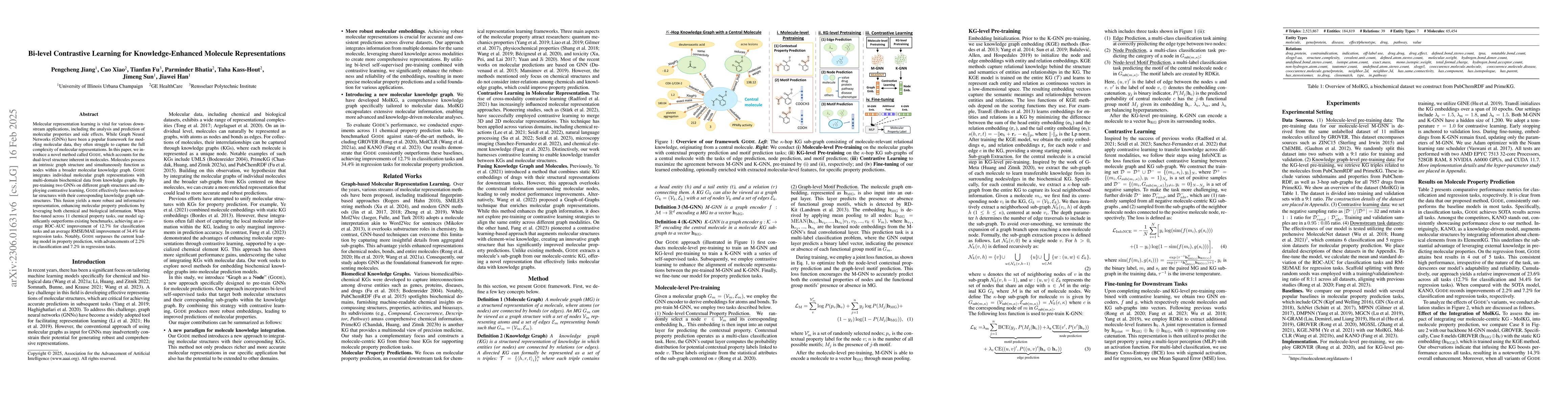Thumbnail for Bi-level Contrastive Learning for Knowledge-Enhanced Molecule
  Representations