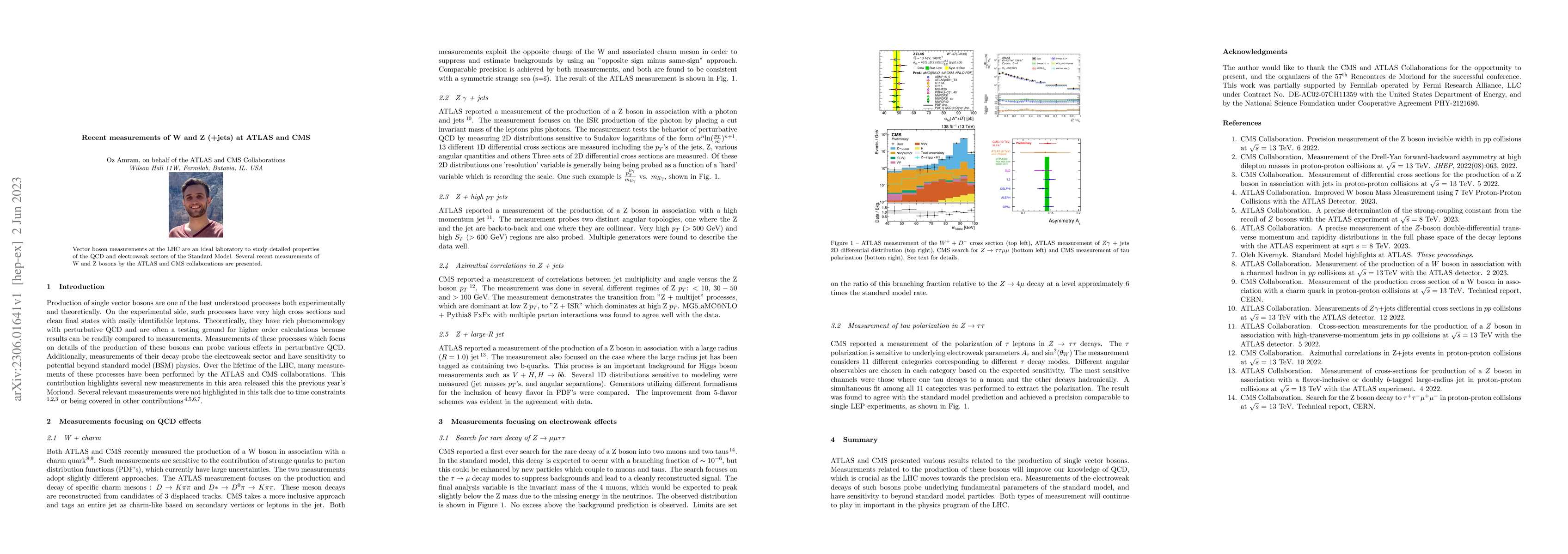Thumbnail for Recent measurements of W and Z (+jets) at ATLAS and CMS