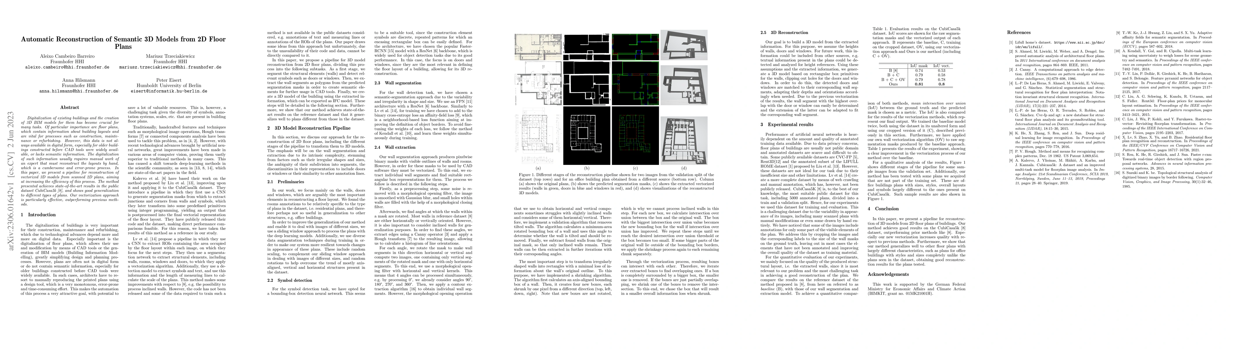 Thumbnail for Automatic Reconstruction of Semantic 3D Models from 2D Floor Plans