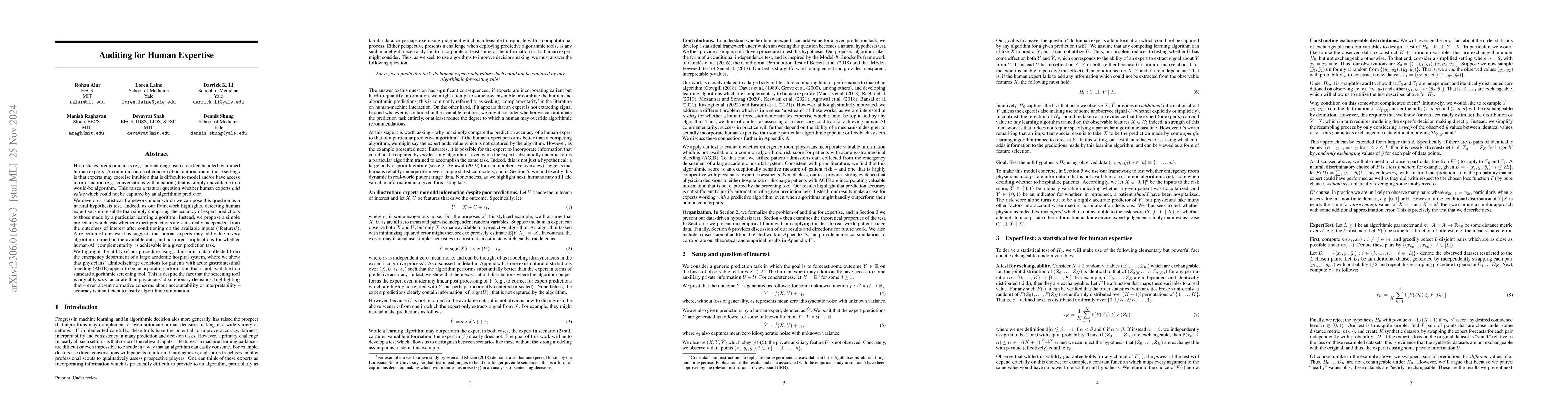 Thumbnail for Auditing for Human Expertise