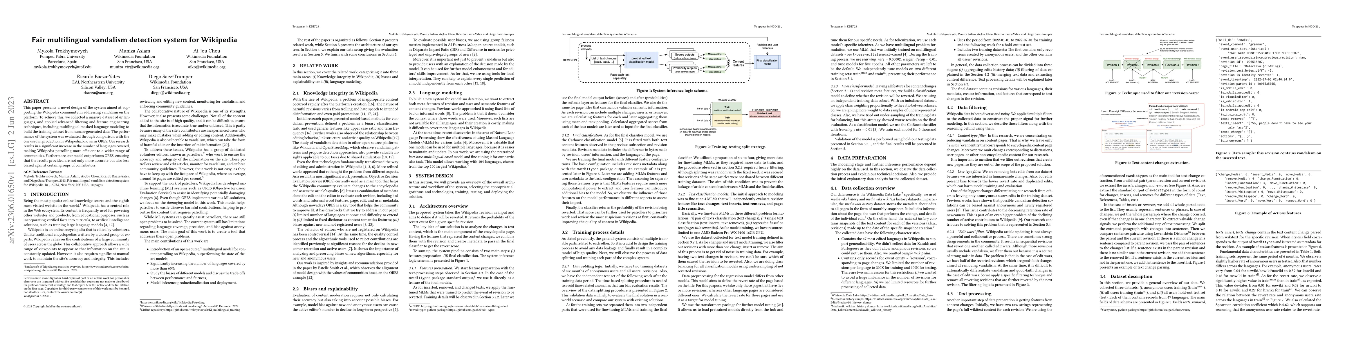 Thumbnail for Fair multilingual vandalism detection system for Wikipedia