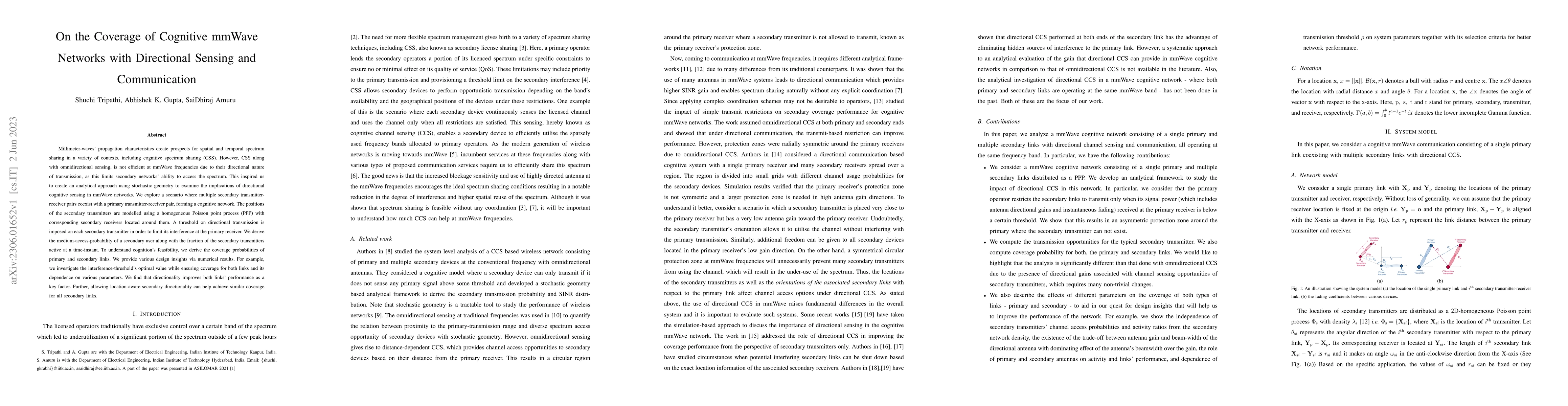 Thumbnail for On the Coverage of Cognitive mmWave Networks with Directional Sensing
  and Communication