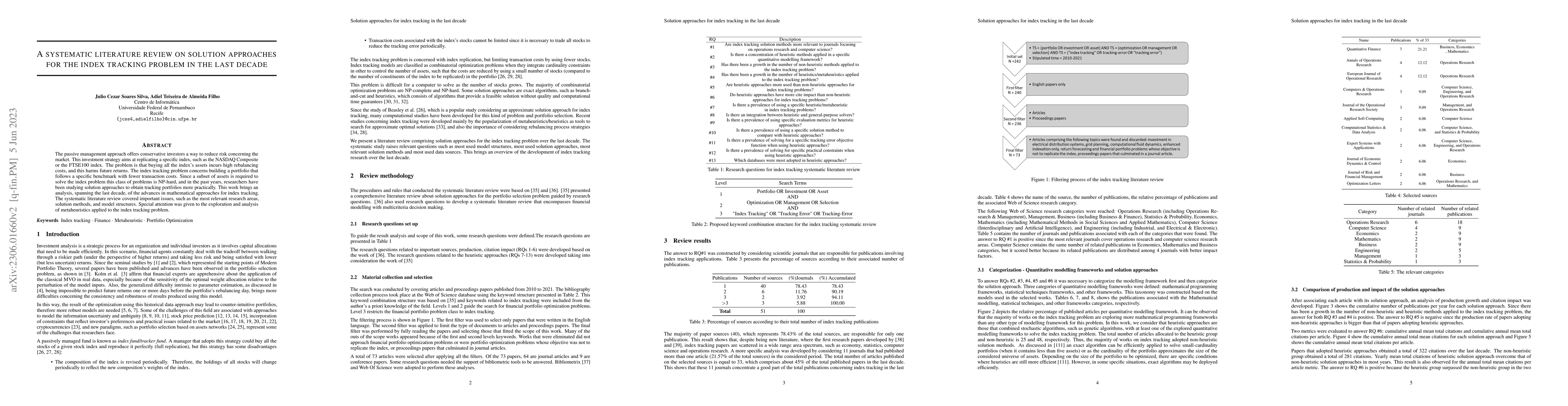 Thumbnail for A systematic literature review on solution approaches for the index
  tracking problem in the last decade