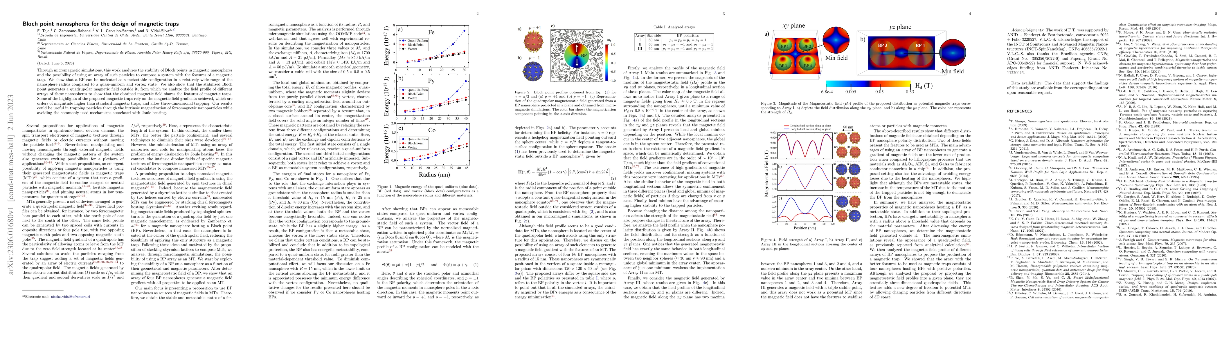 Thumbnail for Bloch point nanospheres for the design of magnetic traps