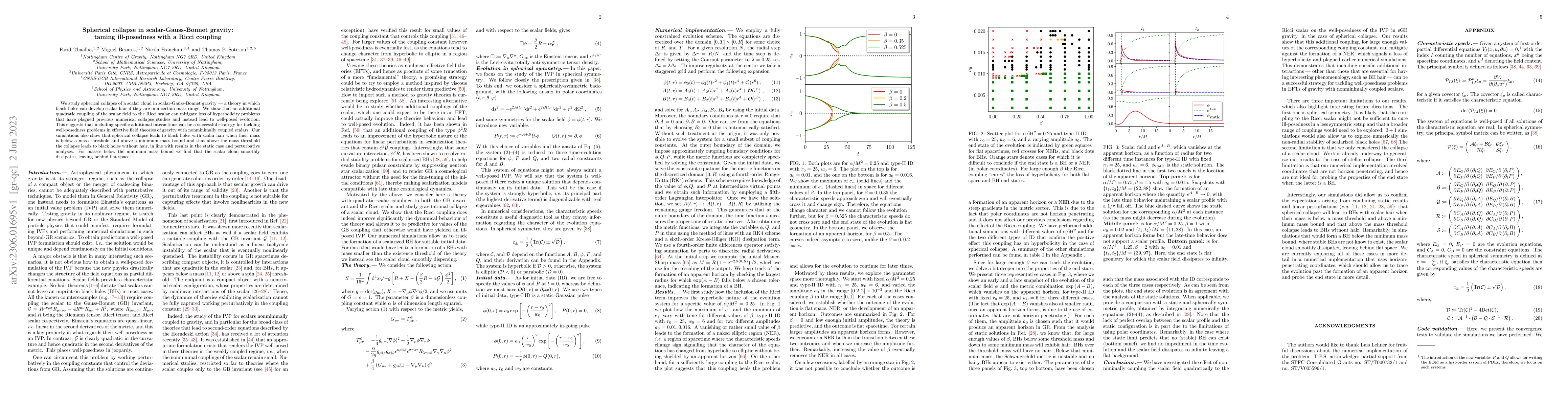 Thumbnail for Spherical collapse in scalar-Gauss-Bonnet gravity: taming ill-posedness
  with a Ricci coupling