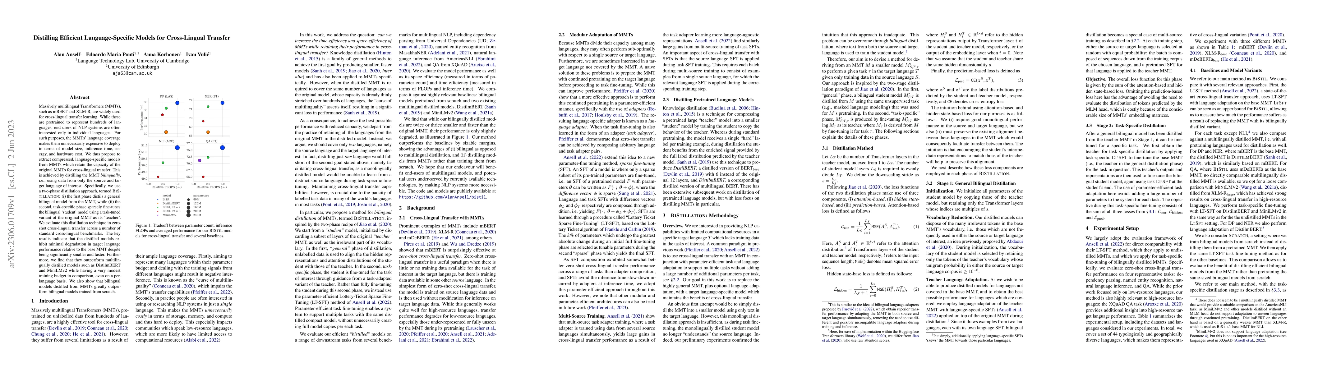 Thumbnail for Distilling Efficient Language-Specific Models for Cross-Lingual Transfer