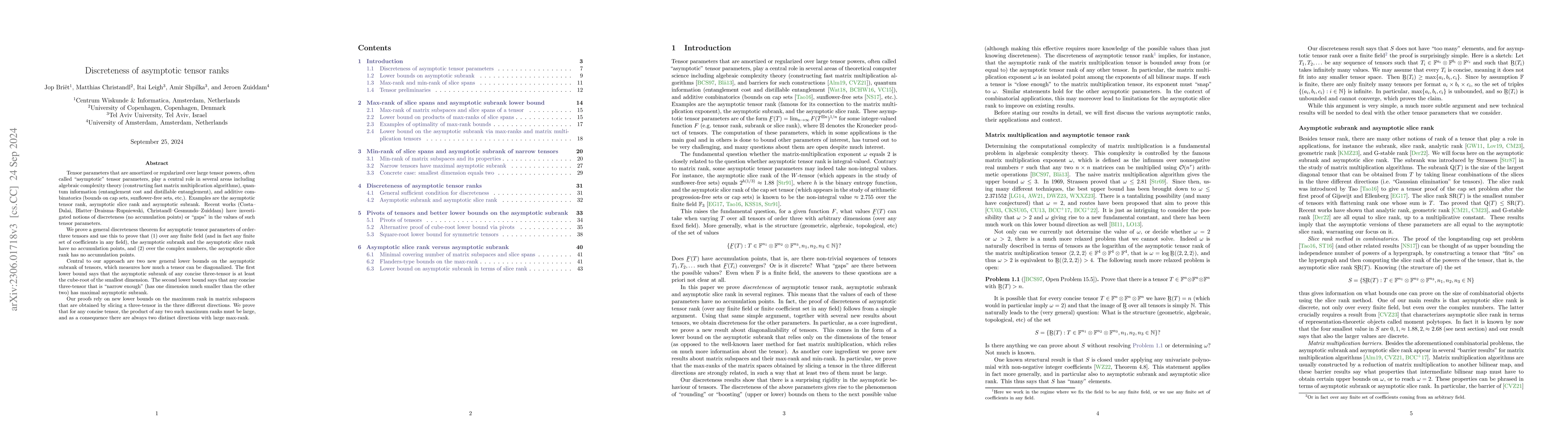 Thumbnail for Discreteness of asymptotic tensor ranks
