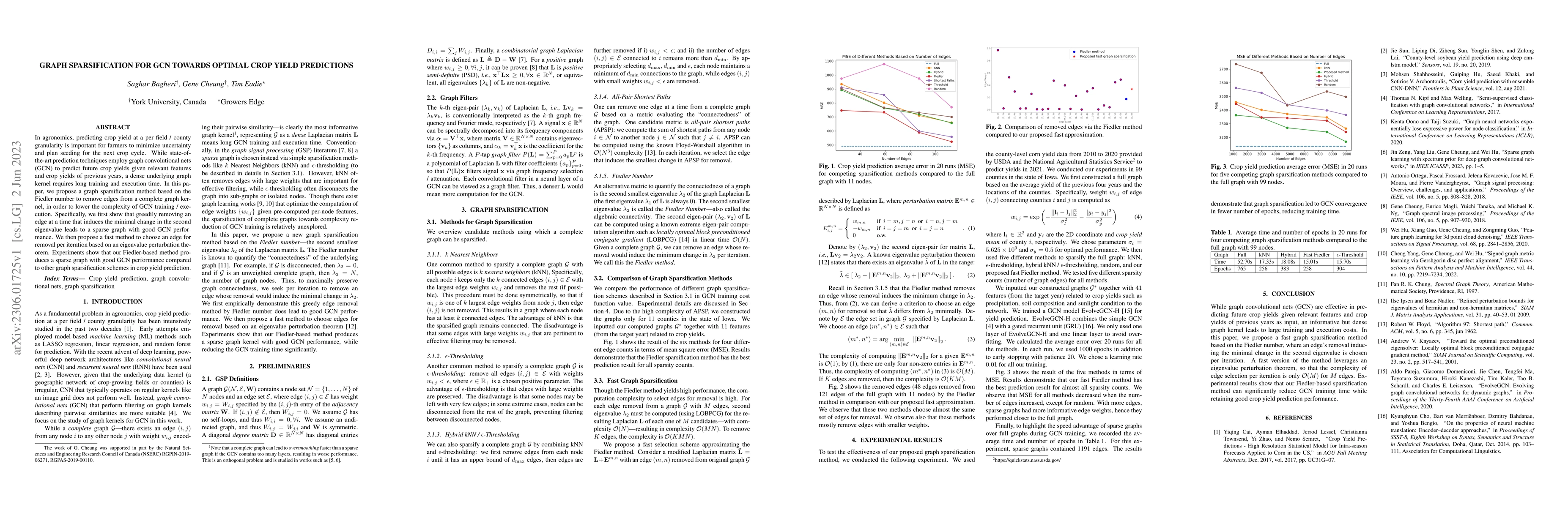 Thumbnail for Graph Sparsification for GCN Towards Optimal Crop Yield Predictions