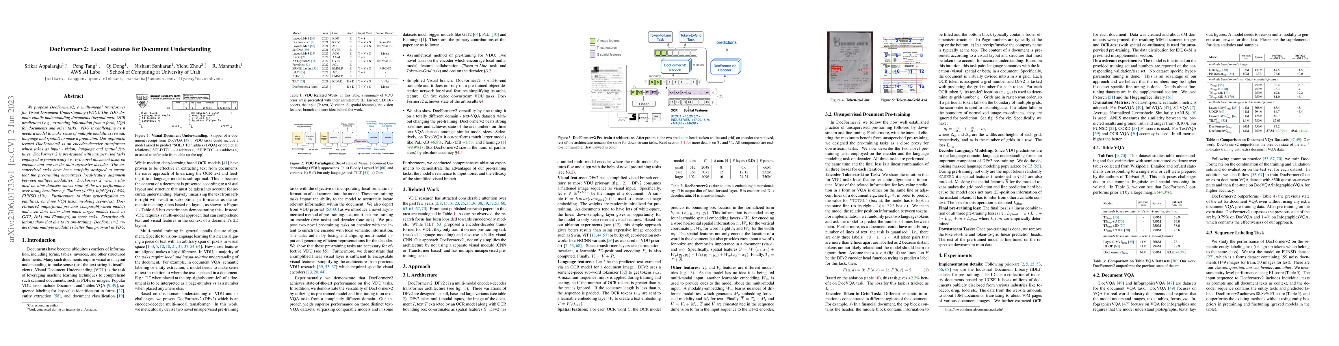 Thumbnail for DocFormerv2: Local Features for Document Understanding