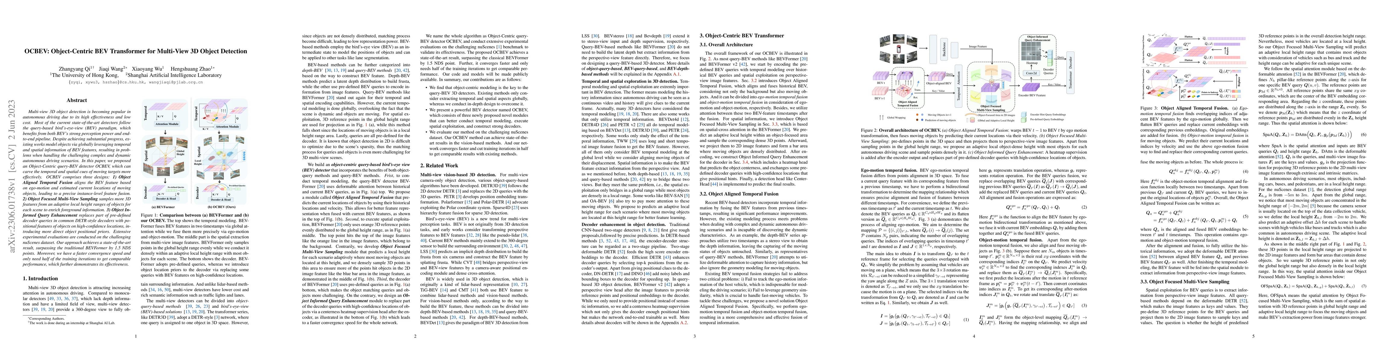 Thumbnail for OCBEV: Object-Centric BEV Transformer for Multi-View 3D Object Detection