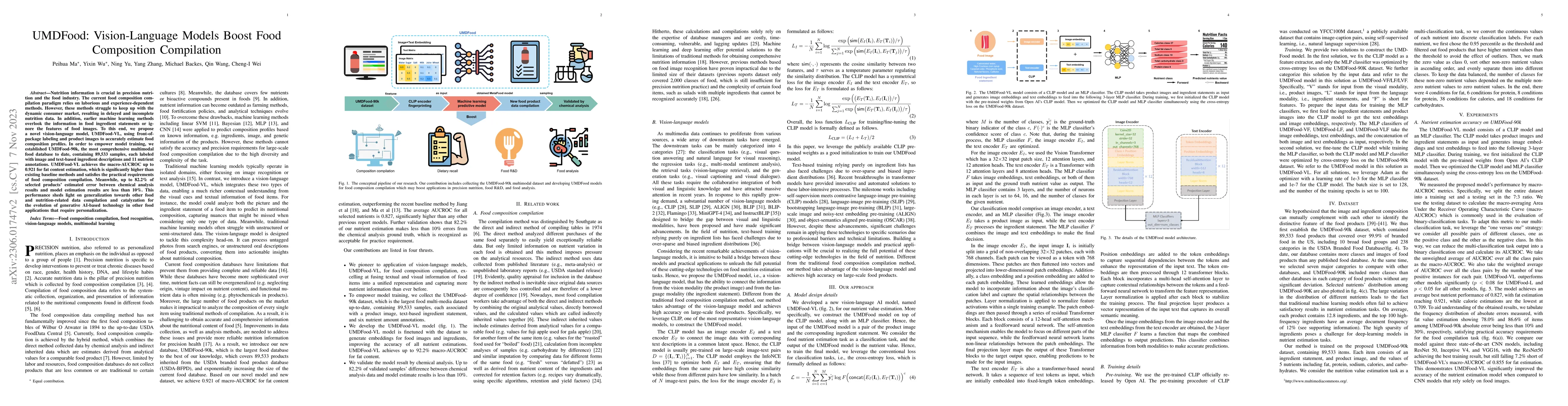 Thumbnail for UMDFood: Vision-language models boost food composition compilation
