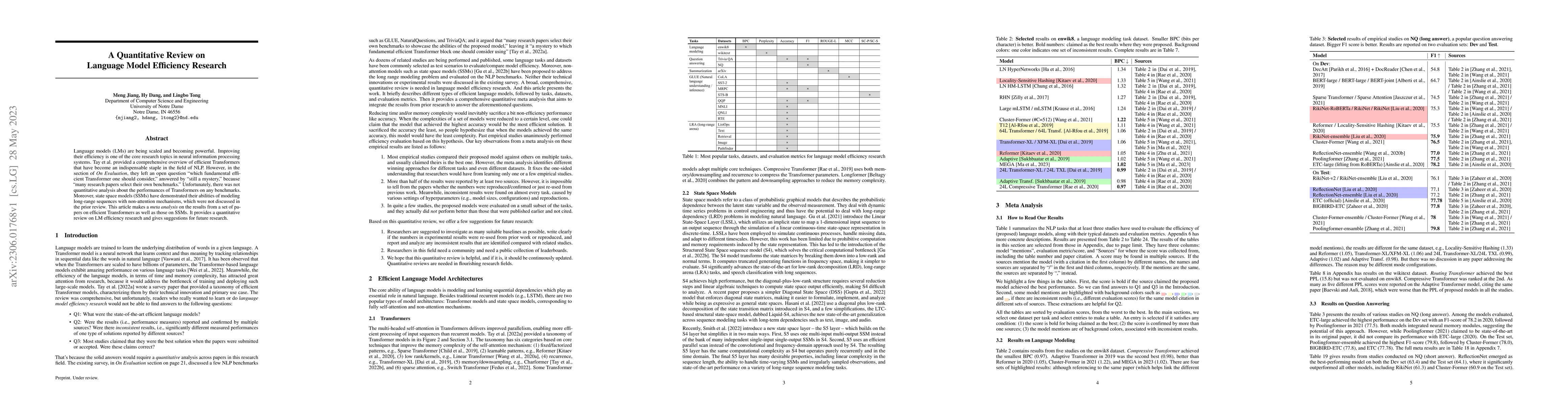 Thumbnail for A Quantitative Review on Language Model Efficiency Research