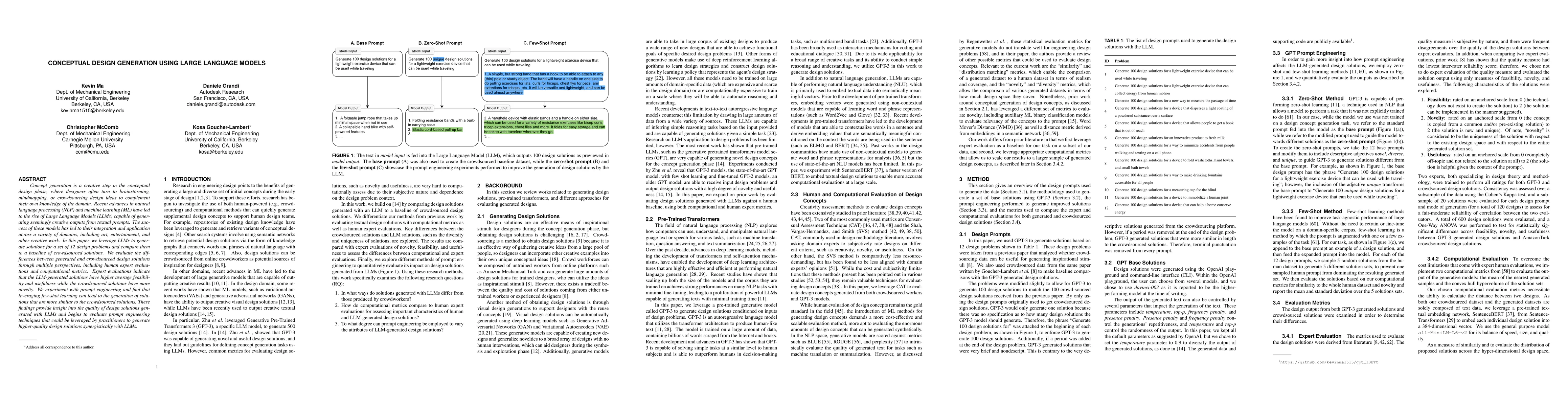 Thumbnail for Conceptual Design Generation Using Large Language Models