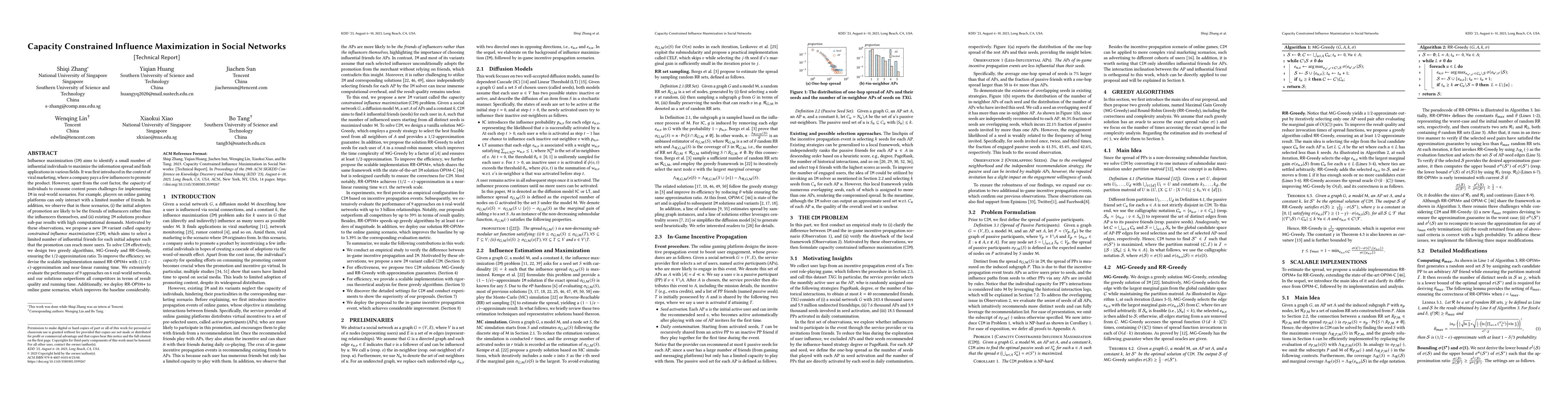 Thumbnail for Capacity Constrained Influence Maximization in Social Networks