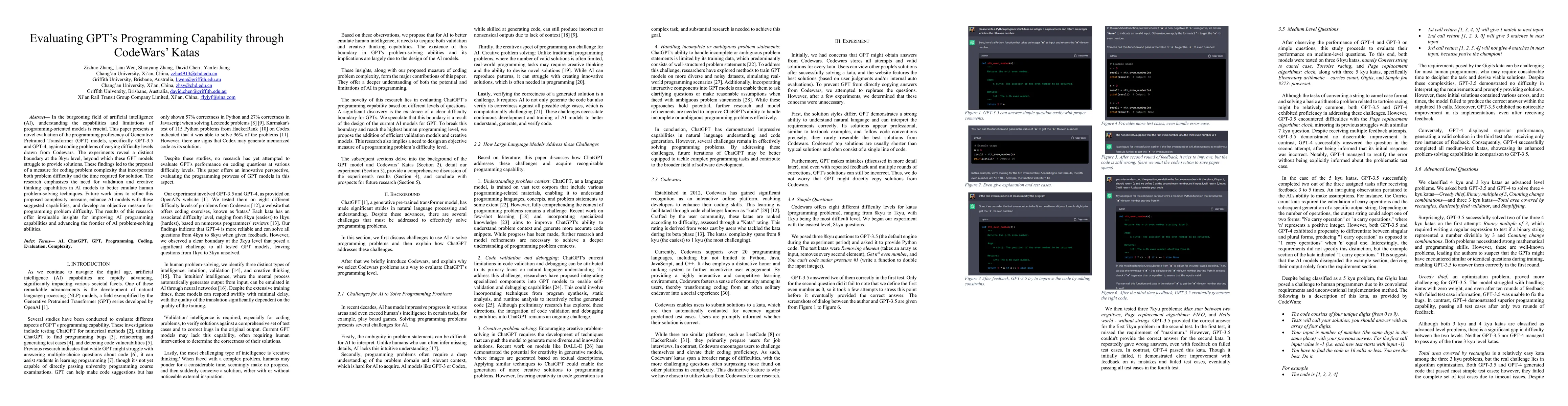 Thumbnail for Evaluating GPT's Programming Capability through CodeWars' Katas