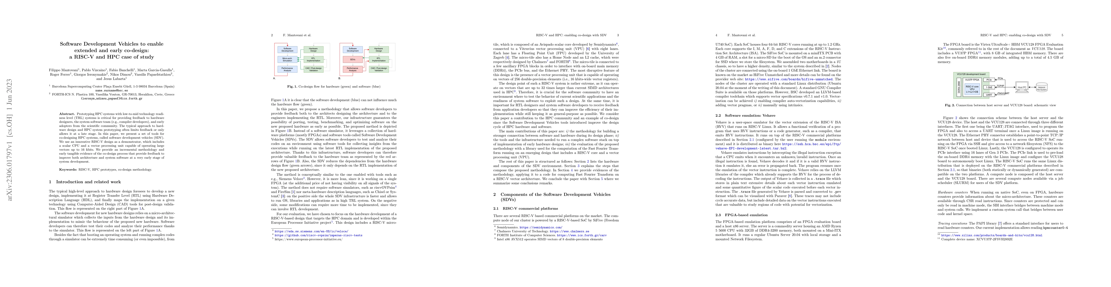 Thumbnail for Software Development Vehicles to enable extended and early co-design: a
  RISC-V and HPC case of study