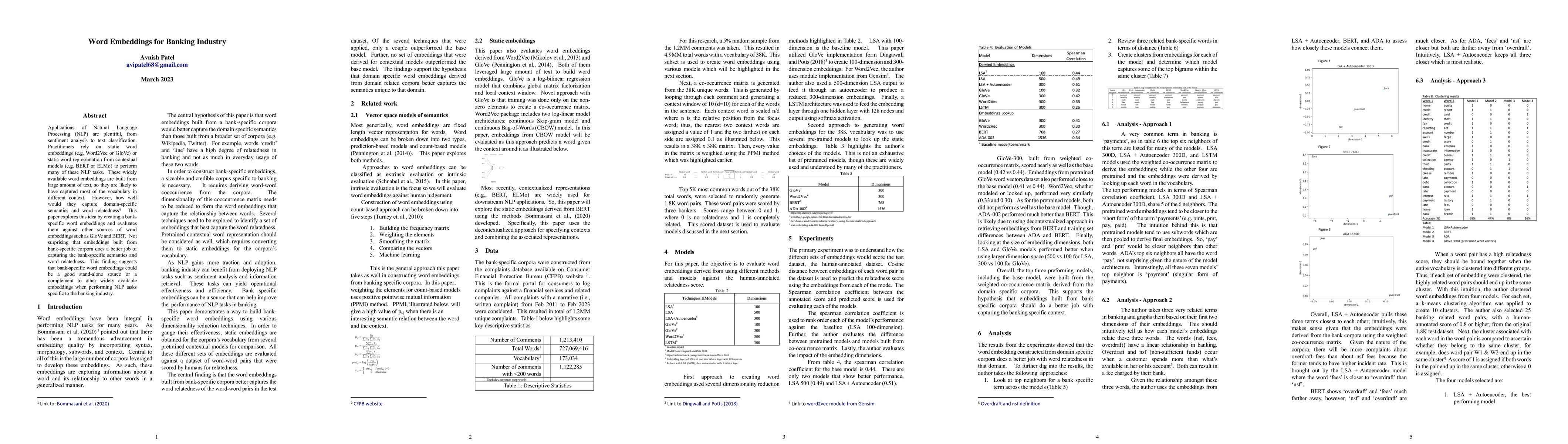 Thumbnail for Word Embeddings for Banking Industry