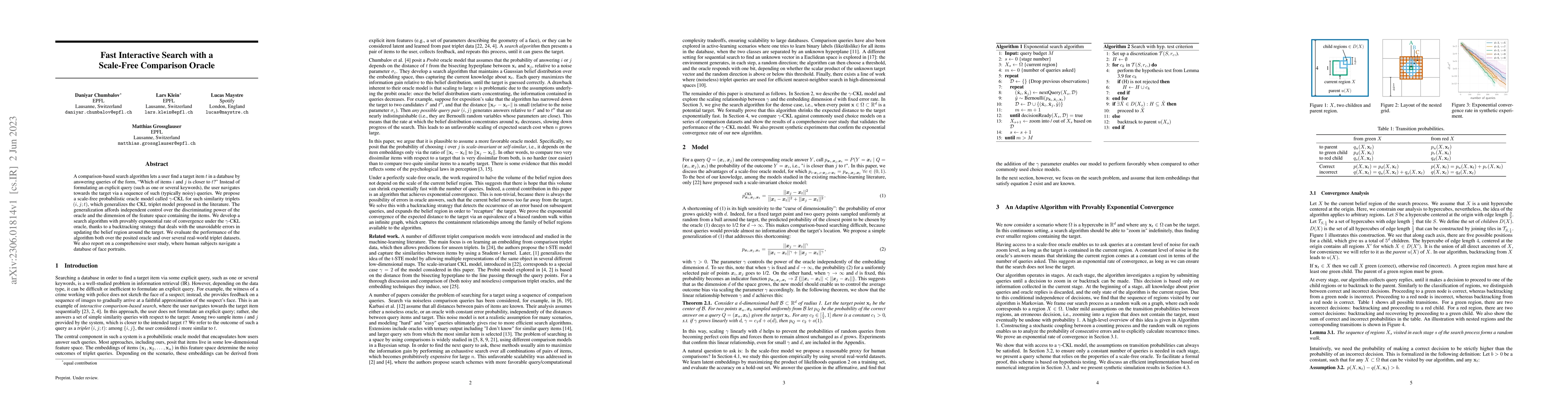 Thumbnail for Fast Interactive Search with a Scale-Free Comparison Oracle