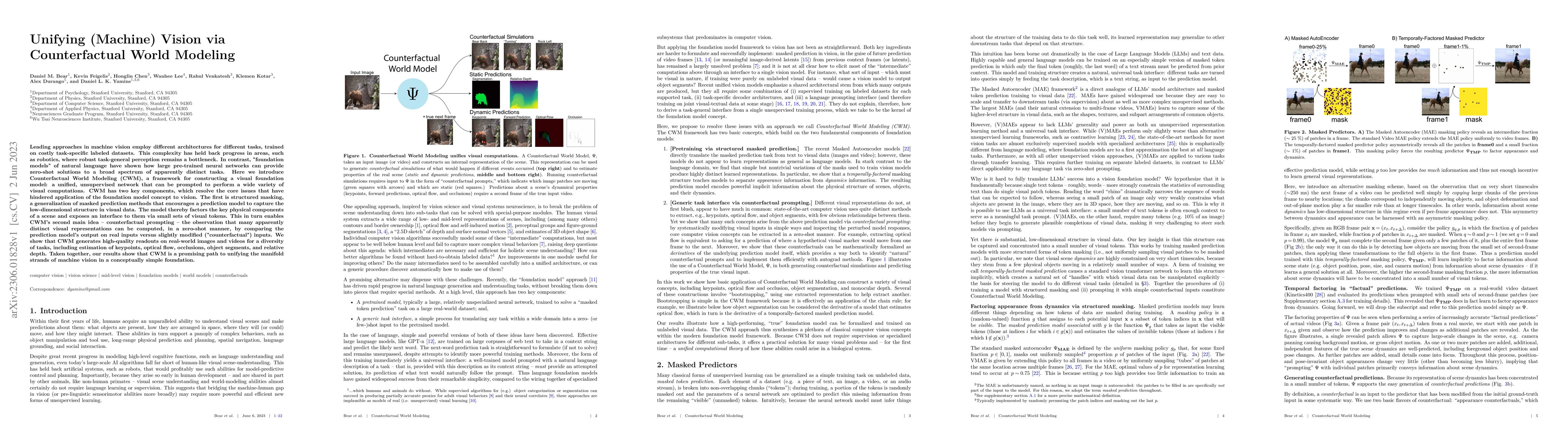 Thumbnail for Unifying (Machine) Vision via Counterfactual World Modeling