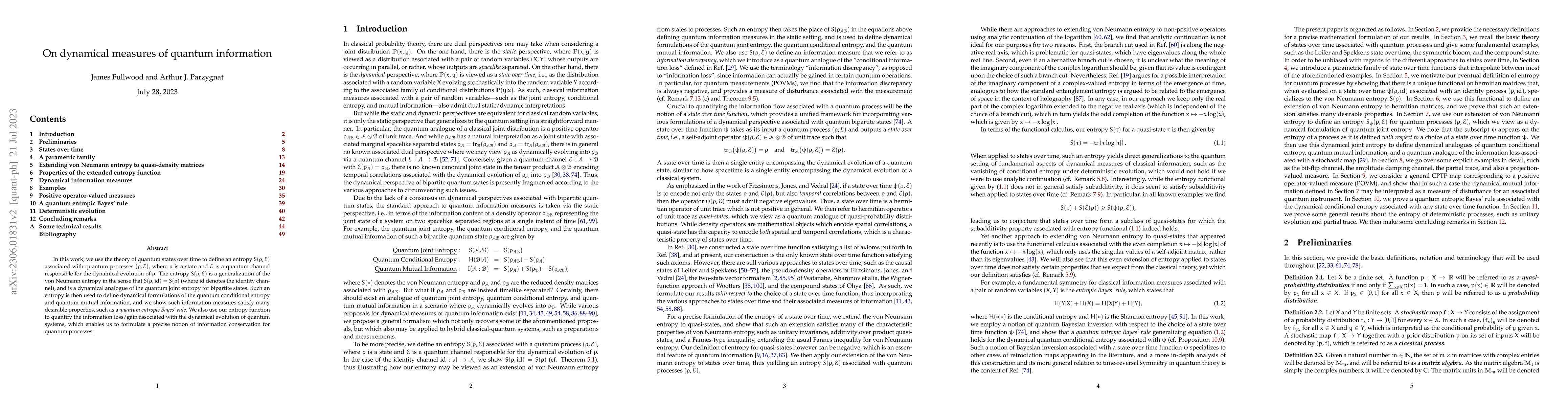 Thumbnail for On dynamical measures of quantum information