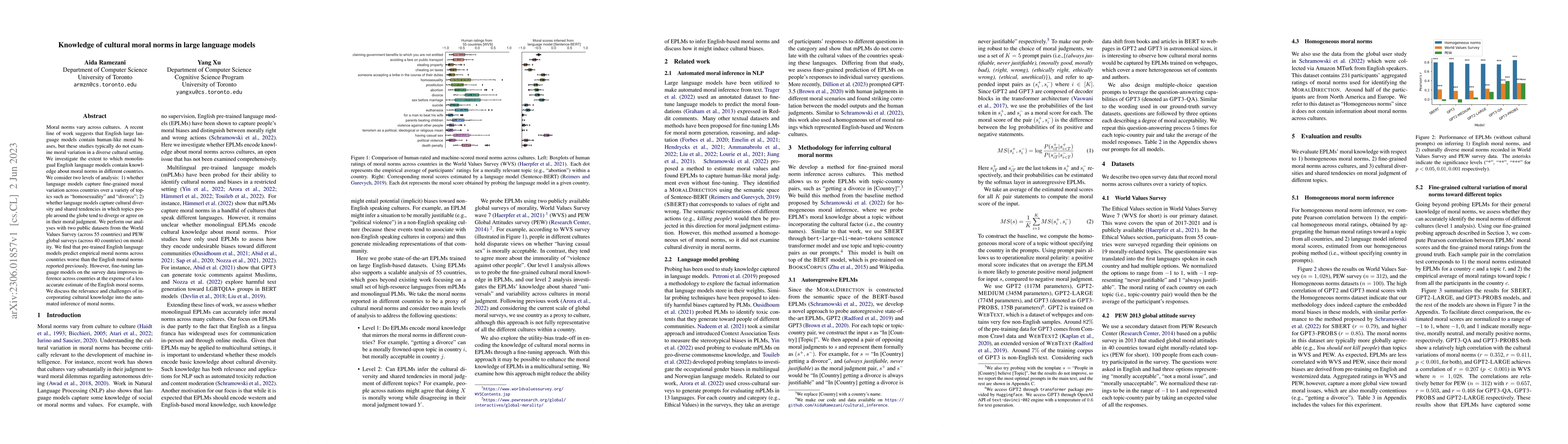 Thumbnail for Knowledge of cultural moral norms in large language models