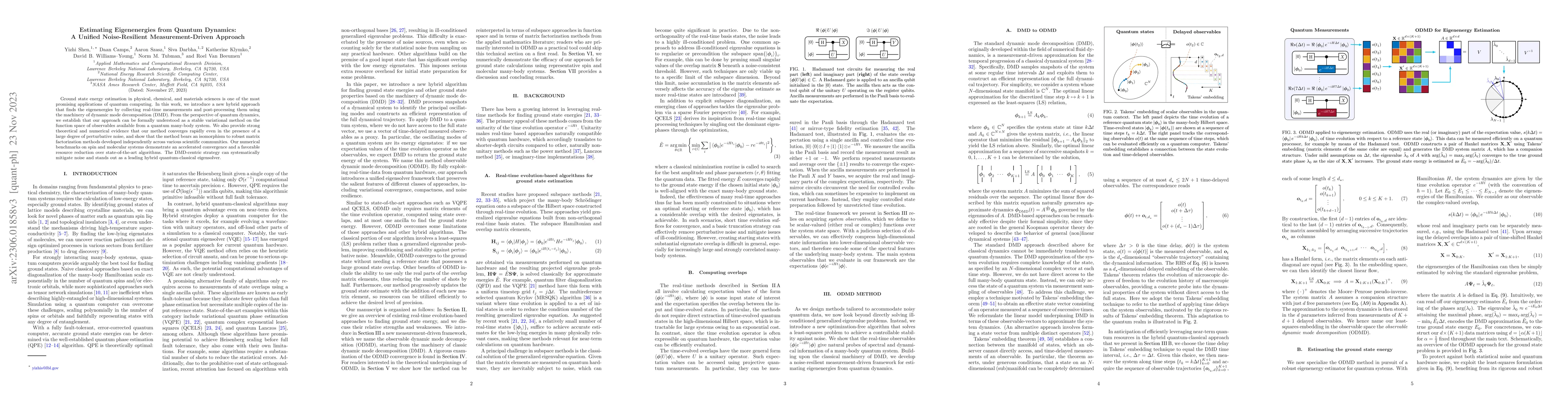 Thumbnail for Estimating Eigenenergies from Quantum Dynamics: A Unified
  Noise-Resilient Measurement-Driven Approach