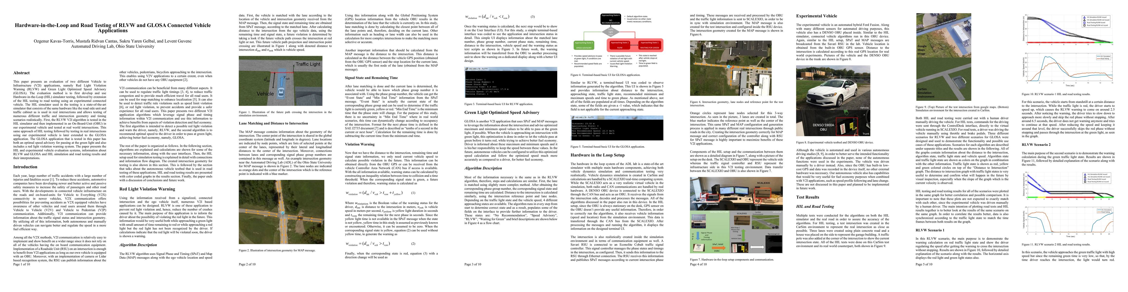 Thumbnail for Hardware-in-the-Loop and Road Testing of RLVW and GLOSA Connected
  Vehicle Applications