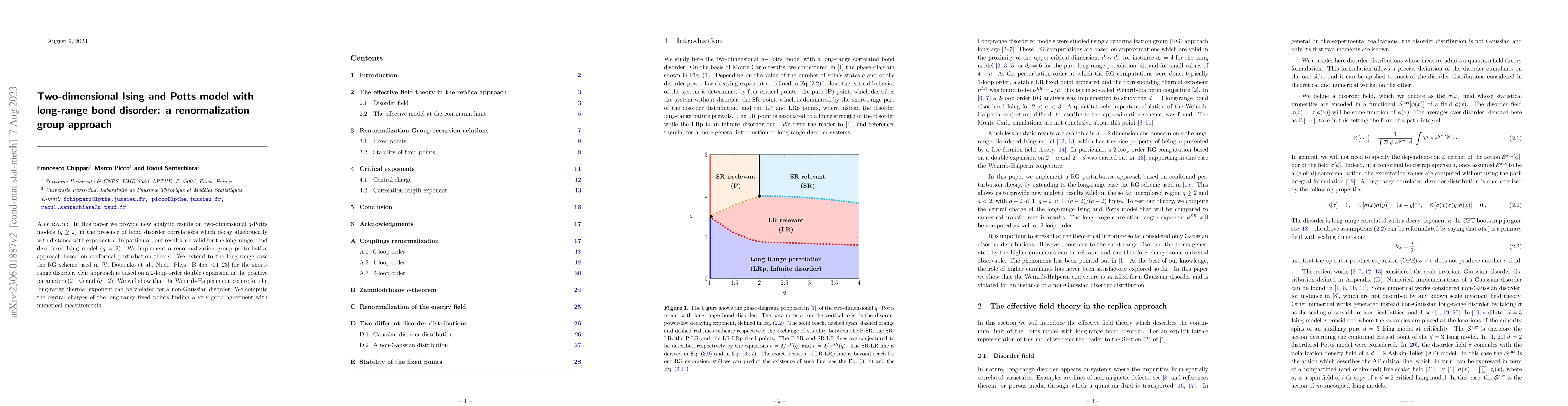 Thumbnail for Two-dimensional Ising and Potts model with long-range bond disorder: a
  renormalization group approach