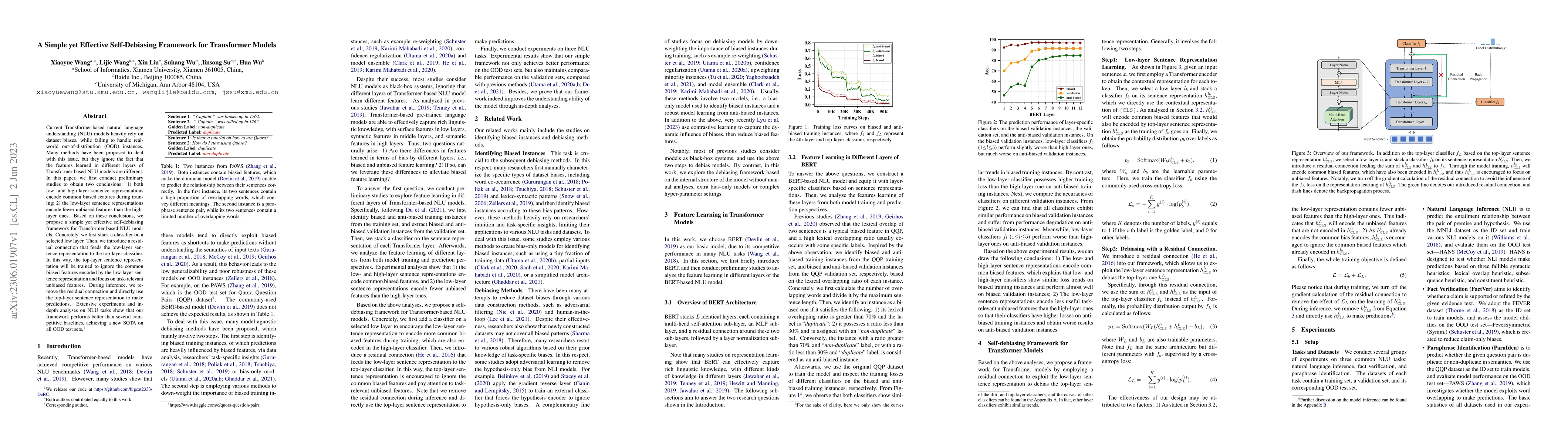 Thumbnail for A Simple yet Effective Self-Debiasing Framework for Transformer Models