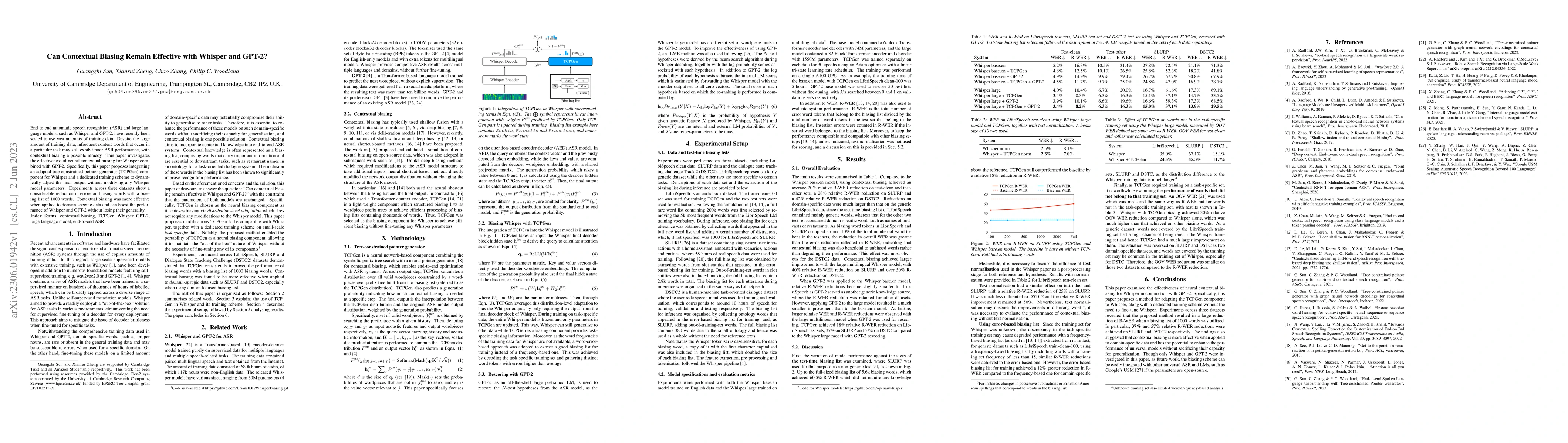 Thumbnail for Can Contextual Biasing Remain Effective with Whisper and GPT-2?