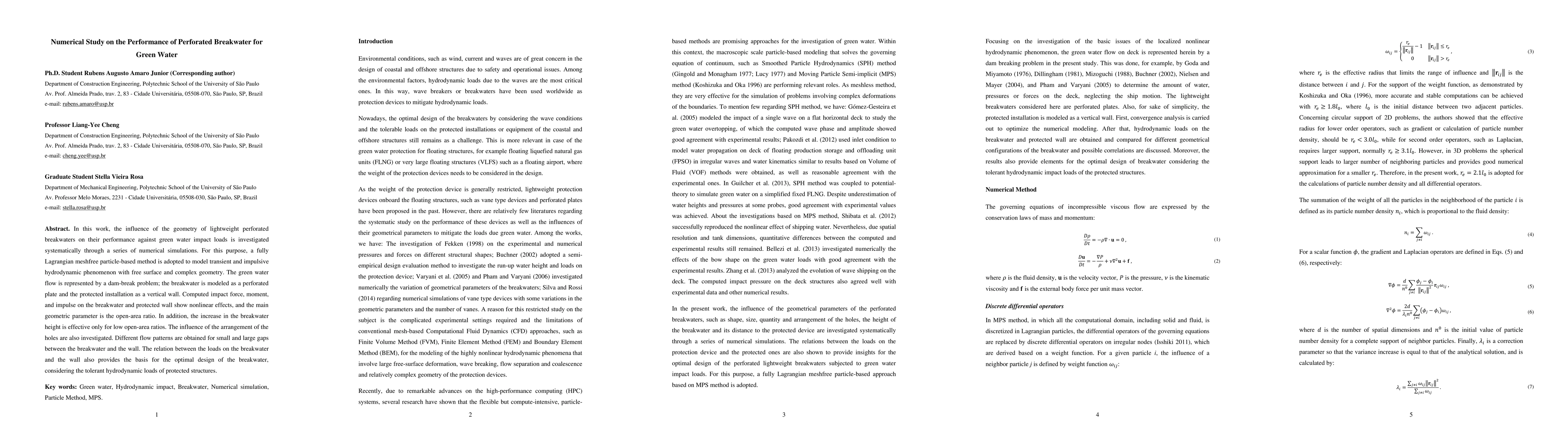 Thumbnail for Numerical study on performance of perforated breakwater for green water