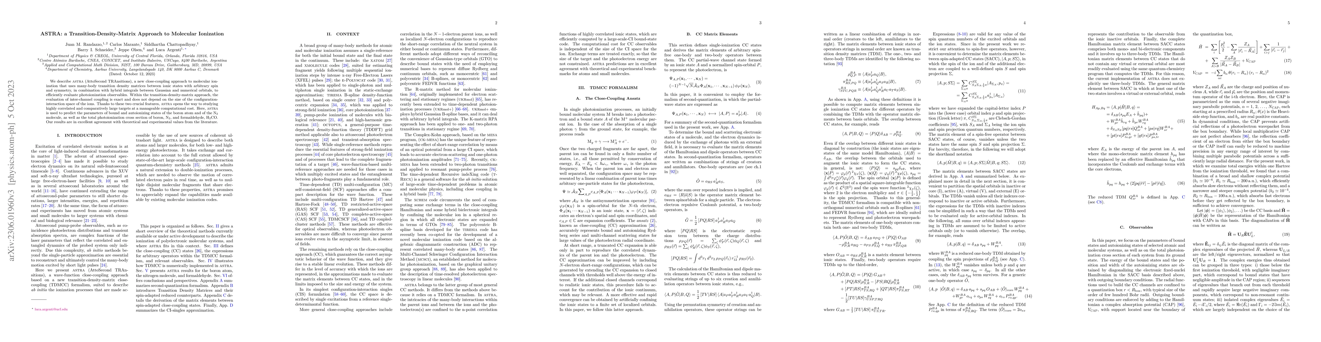 Thumbnail for ASTRA: a Transition-Density-Matrix Approach to Molecular Ionization