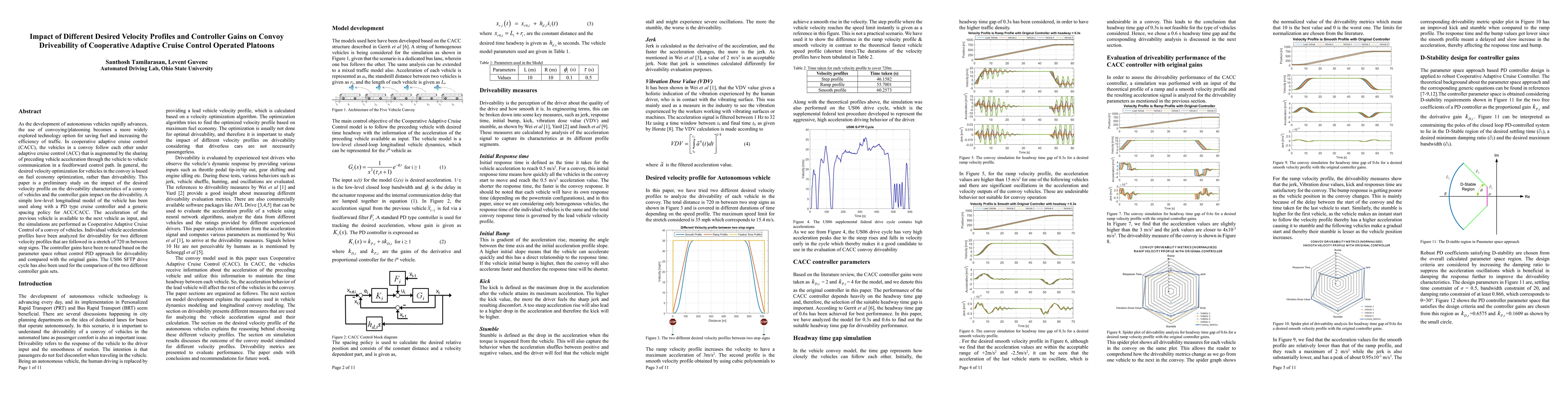 Thumbnail for Impact of Different Desired Velocity Profiles and Controller Gains on
  Convoy Driveability of Cooperative Adaptive Cruise Control Operated Platoons