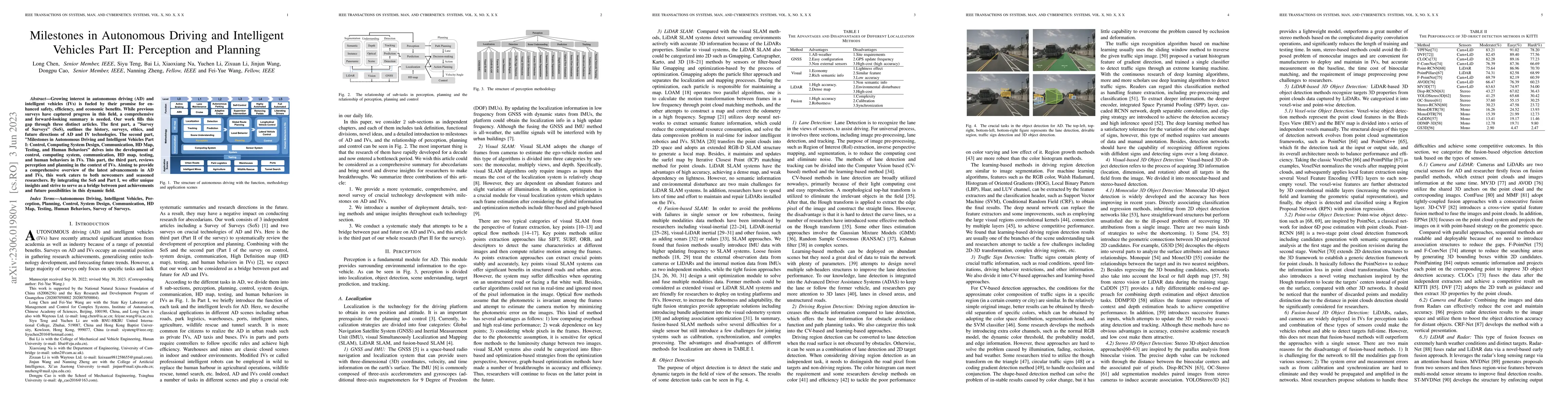 Thumbnail for Milestones in Autonomous Driving and Intelligent Vehicles Part II:
  Perception and Planning