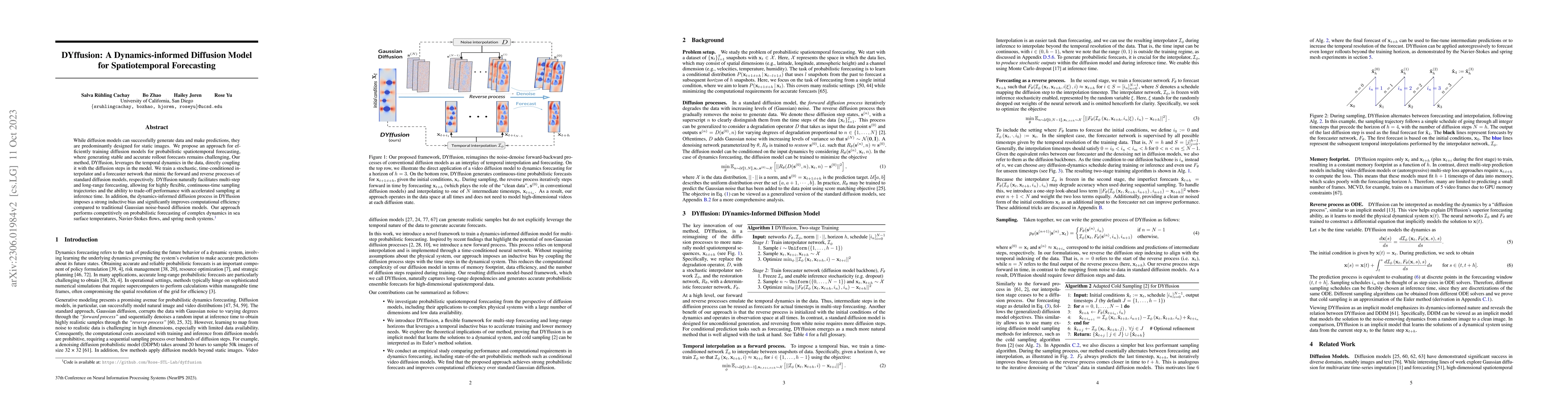 Thumbnail for DYffusion: A Dynamics-informed Diffusion Model for Spatiotemporal
  Forecasting