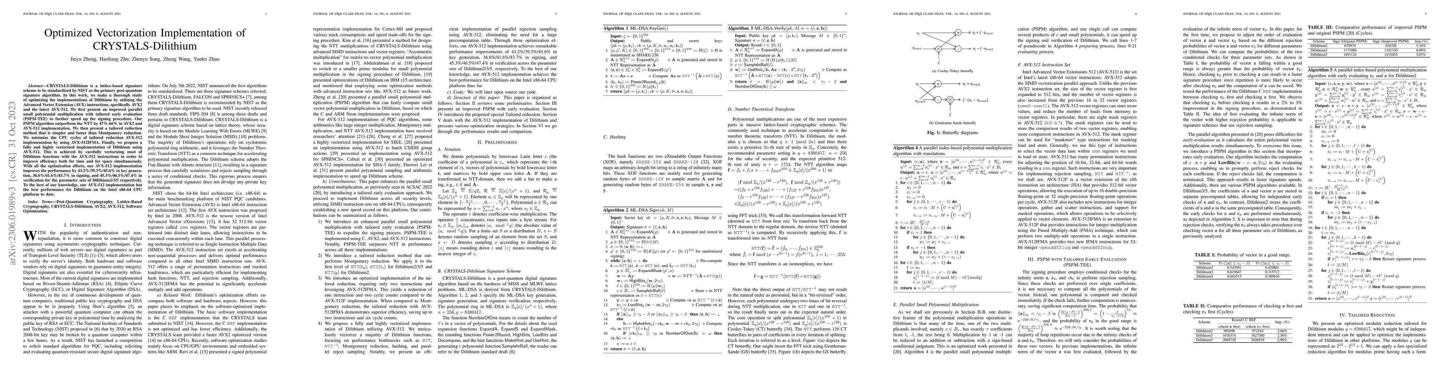 Thumbnail for Optimized Vectorization Implementation of CRYSTALS-Dilithium