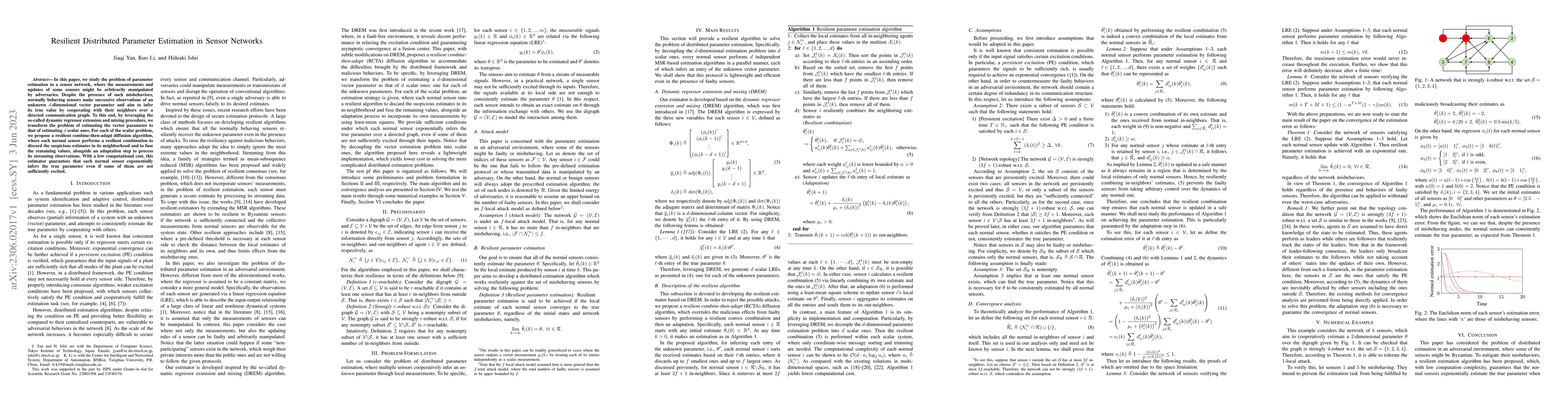Thumbnail for Resilient Distributed Parameter Estimation in Sensor Networks