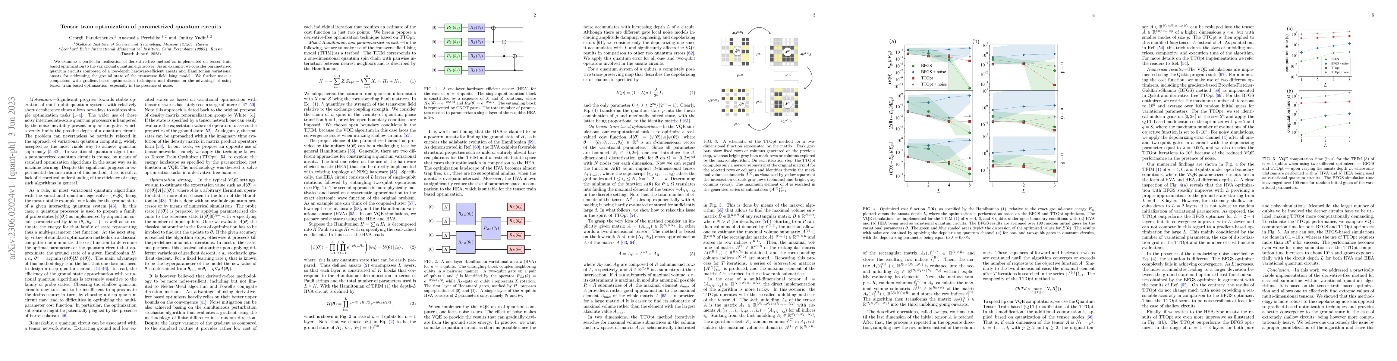 Thumbnail for Tensor train optimization of parametrized quantum circuits