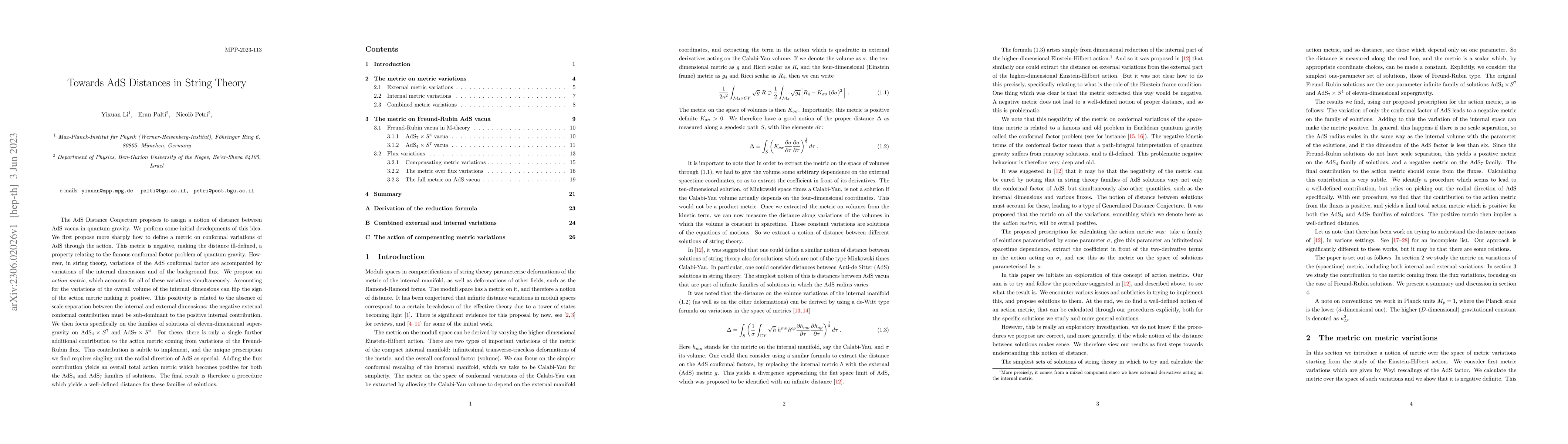Thumbnail for Towards AdS Distances in String Theory