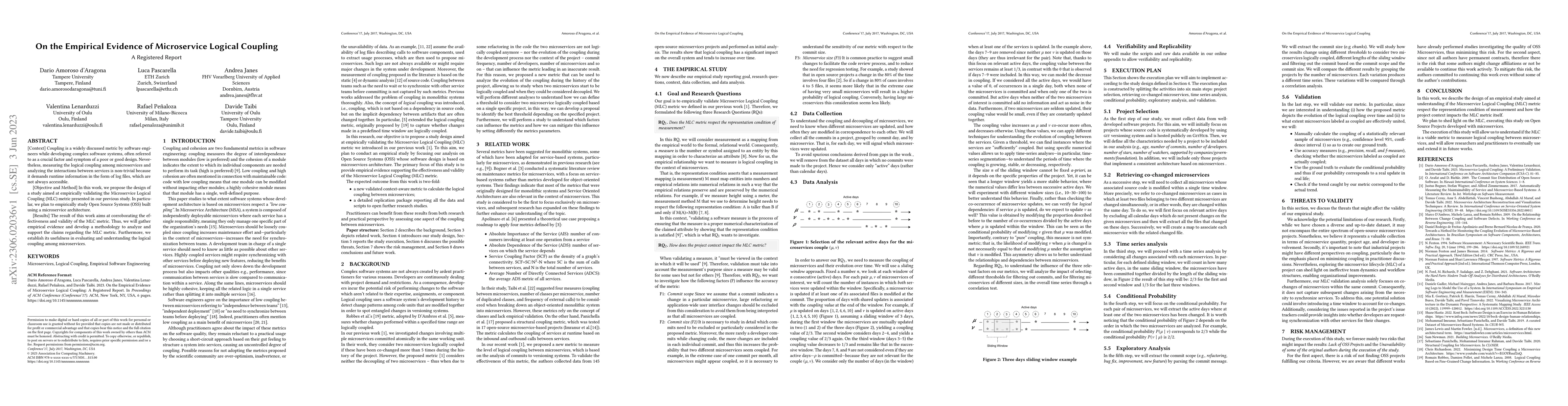 Thumbnail for On the Empirical Evidence of Microservice Logical Coupling. A Registered
  Report