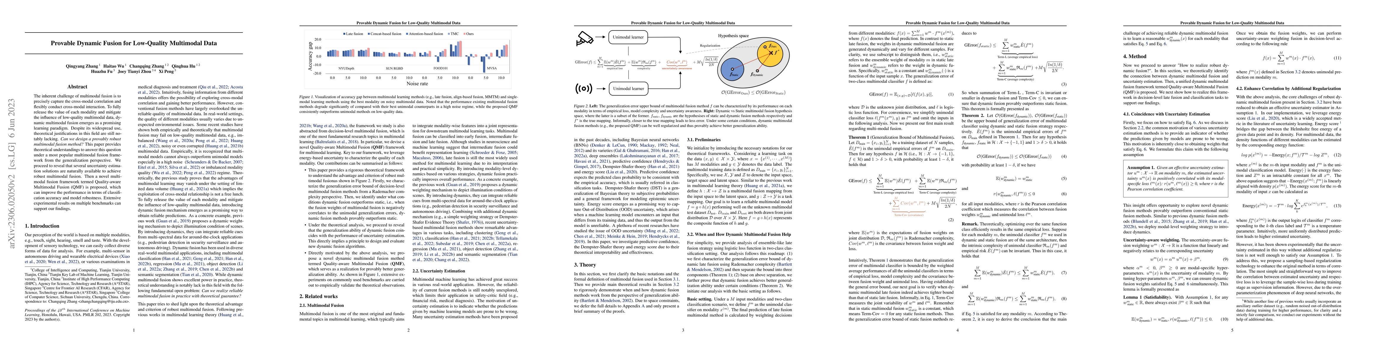 Thumbnail for Provable Dynamic Fusion for Low-Quality Multimodal Data