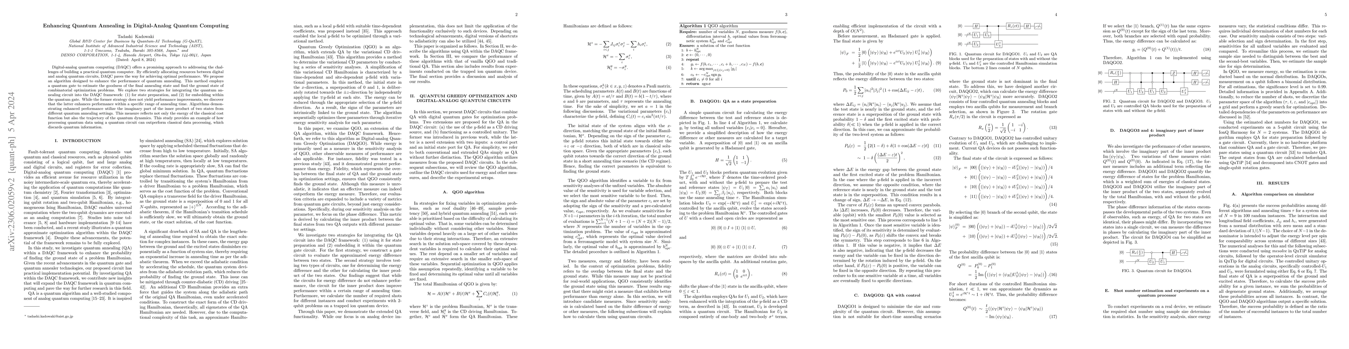 Thumbnail for Enhancing Quantum Annealing in Digital-Analog Quantum Computing