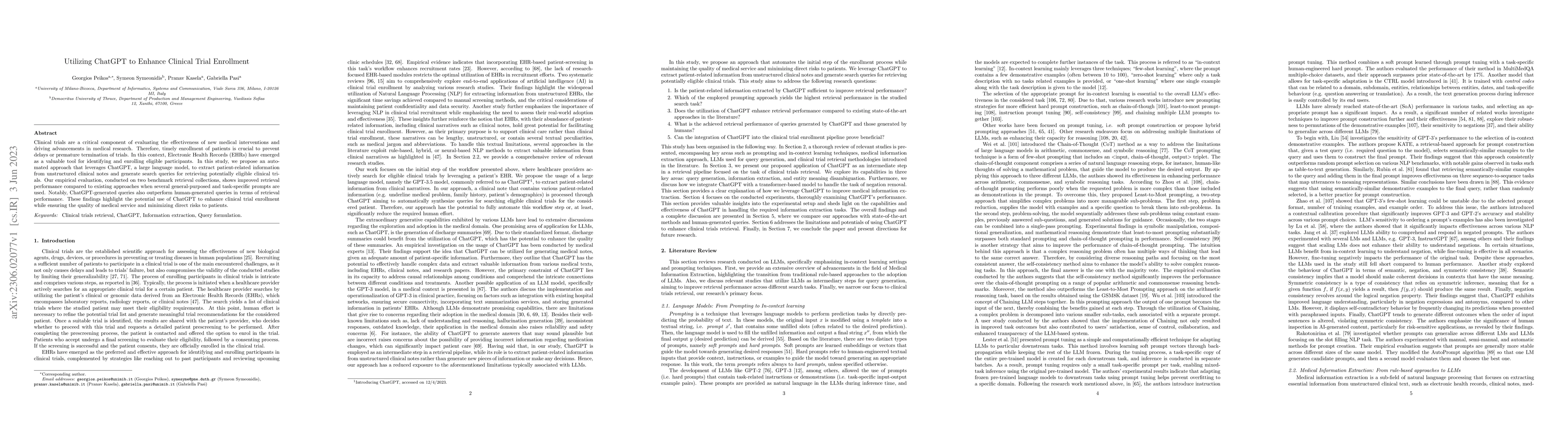 Thumbnail for Utilizing ChatGPT to Enhance Clinical Trial Enrollment