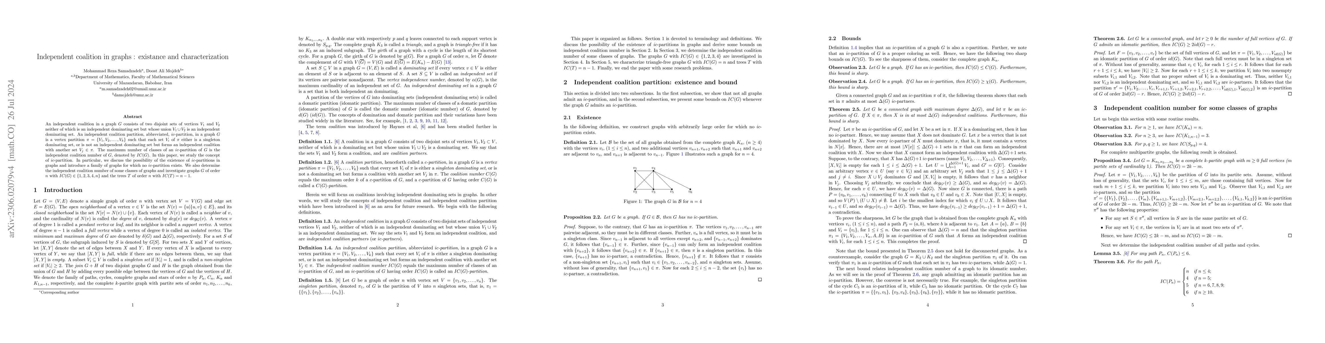Thumbnail for Independent coalition in graphs: existence and characterization