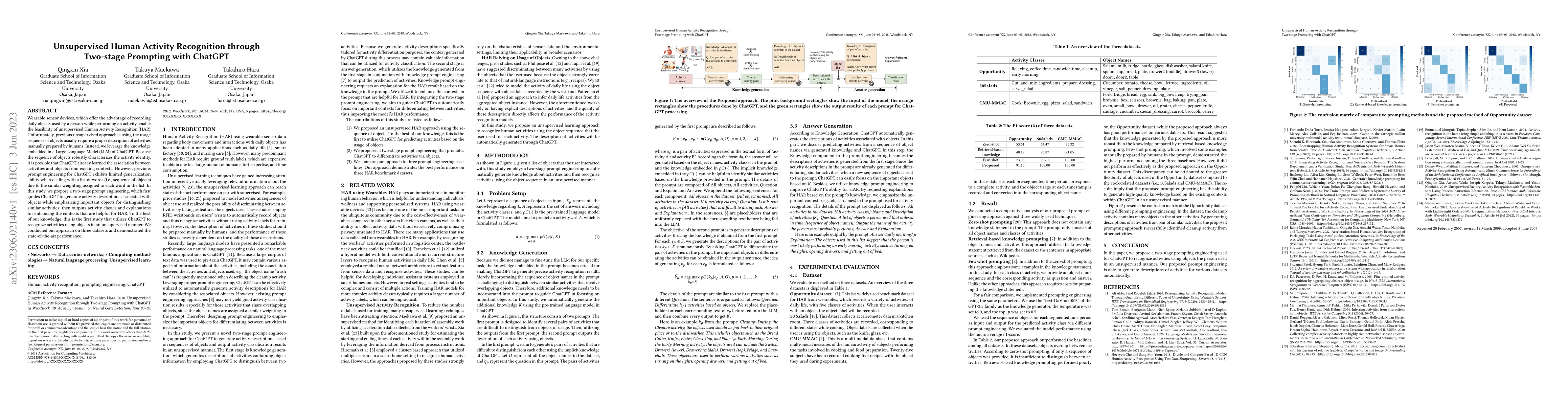Thumbnail for Unsupervised Human Activity Recognition through Two-stage Prompting with
  ChatGPT
