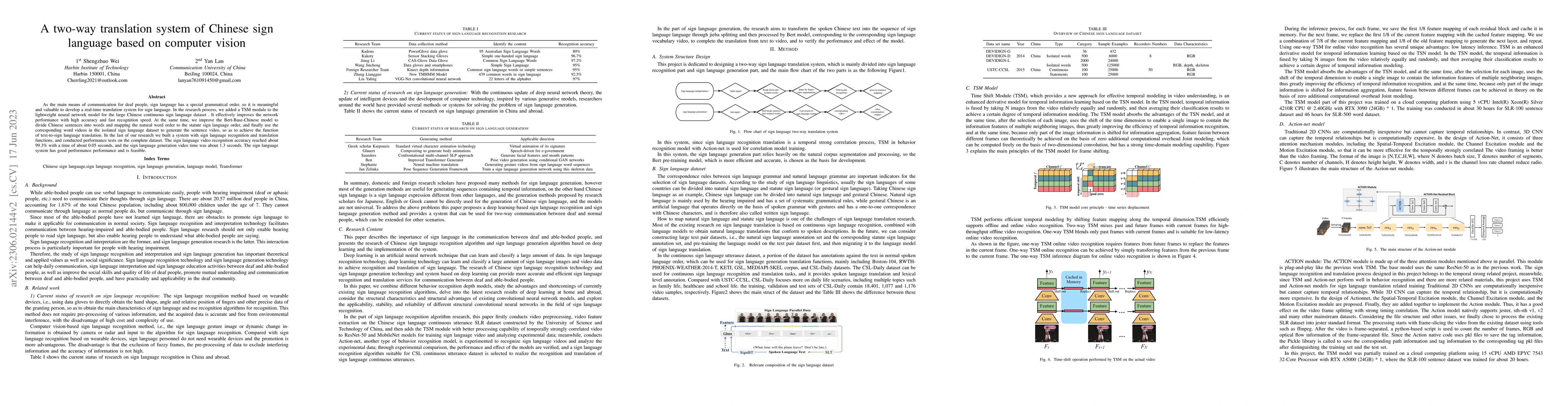 Thumbnail for A two-way translation system of Chinese sign language based on computer
  vision