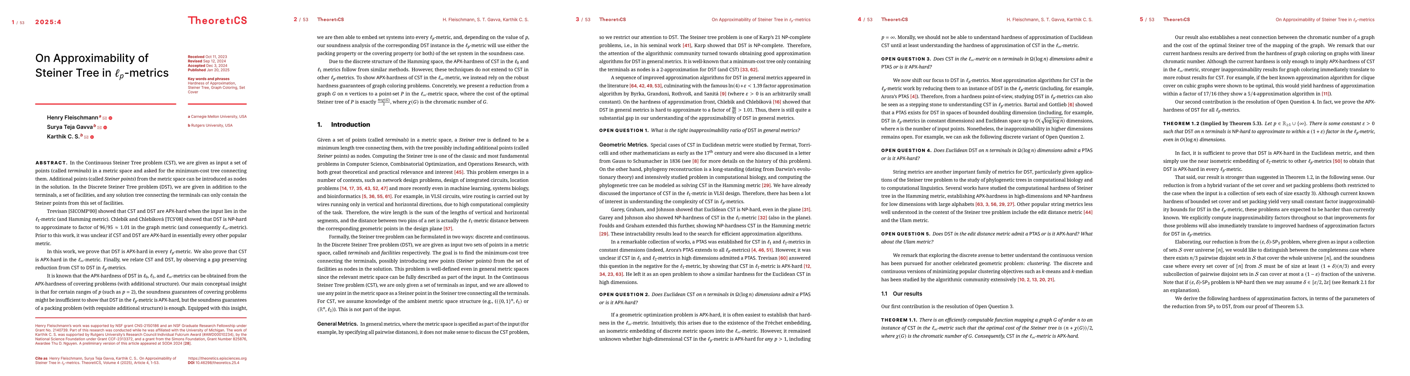 Thumbnail for On Approximability of Steiner Tree in $\ell_p$-metrics