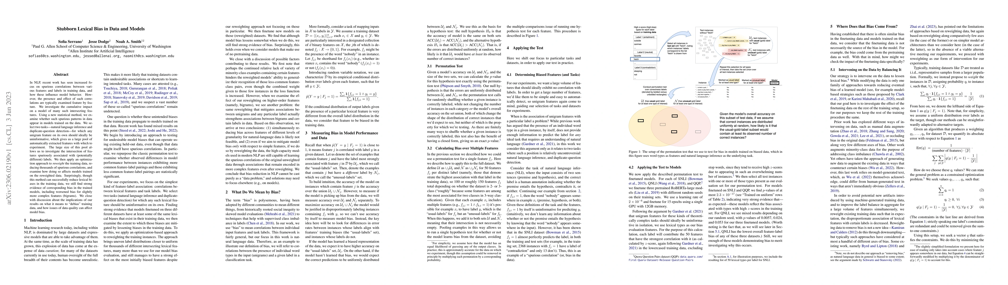 Thumbnail for Stubborn Lexical Bias in Data and Models
